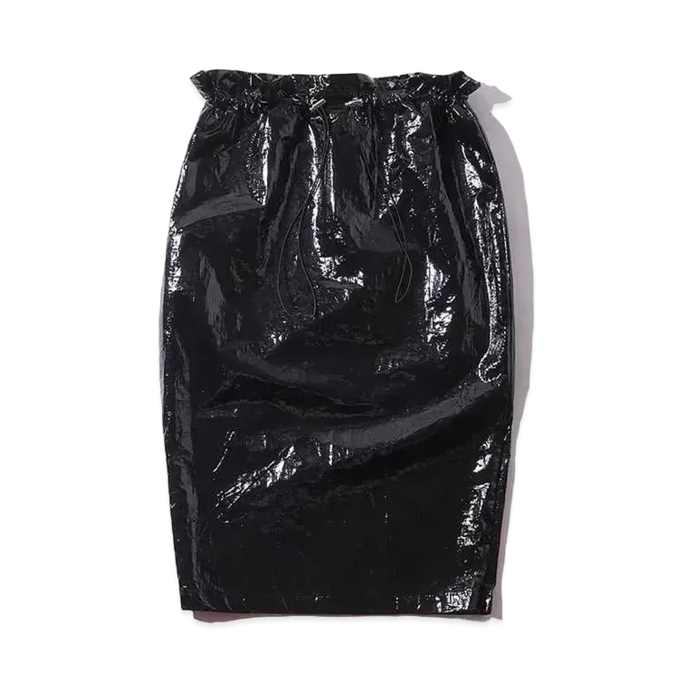 atmos pink Pvc Waist Cinch Tight Skirt "Black"