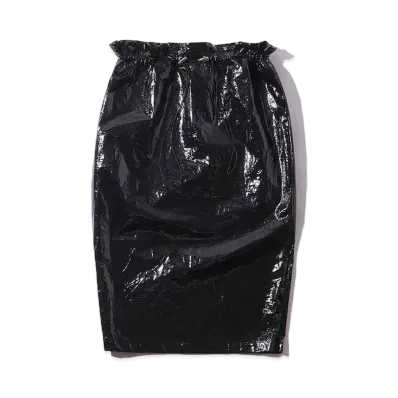 atmos pink Pvc Waist Cinch Tight Skirt "Black"