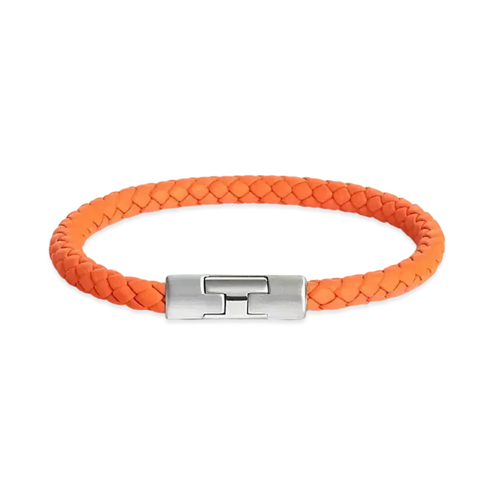 Hermes Puzzle H Bracelet "Orange/Palladium"