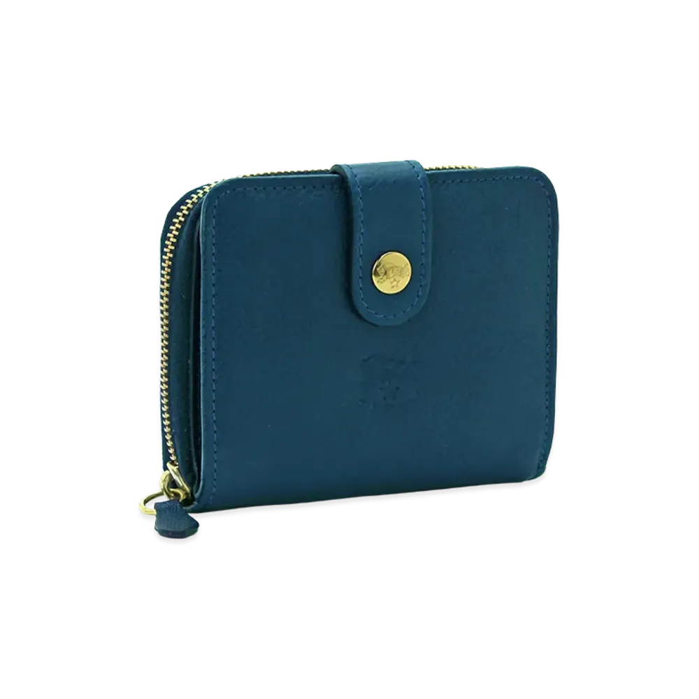 IL BISONTE Compact Wallet "Blu Oltremare"