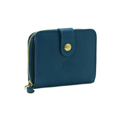 IL BISONTE Compact Wallet "Blu Oltremare"