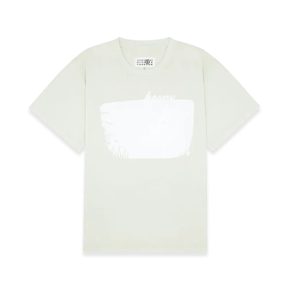 MM6 Maison Margiela Women's Holiday Print T-Shirt "Moss Green"