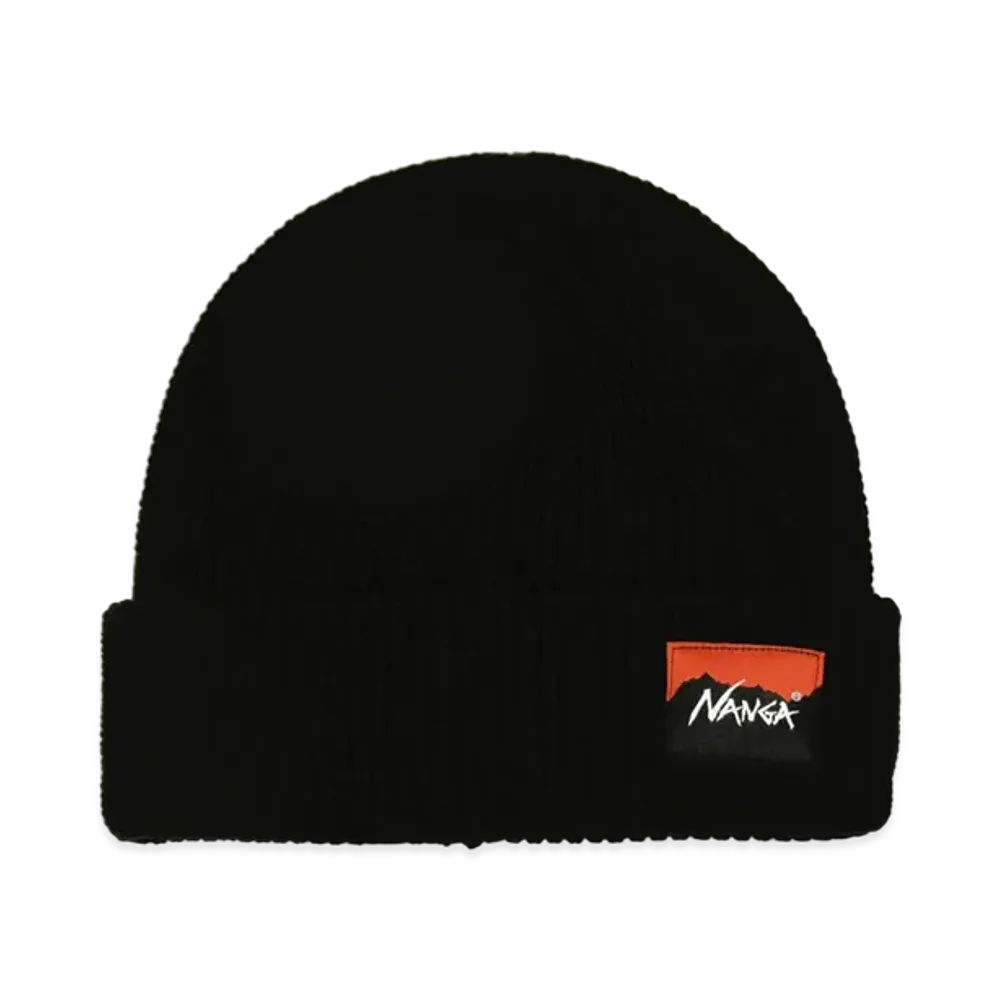 NANGA Box Logo Bulky Beanie Cap "Black"
