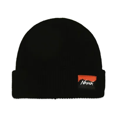 NANGA Box Logo Bulky Beanie Cap "Black"
