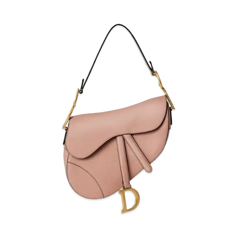 Dior Saddle Bag Strap Grained Calfskin "Blush"