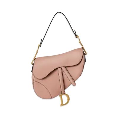 Dior Saddle Bag Strap Grained Calfskin "Blush"