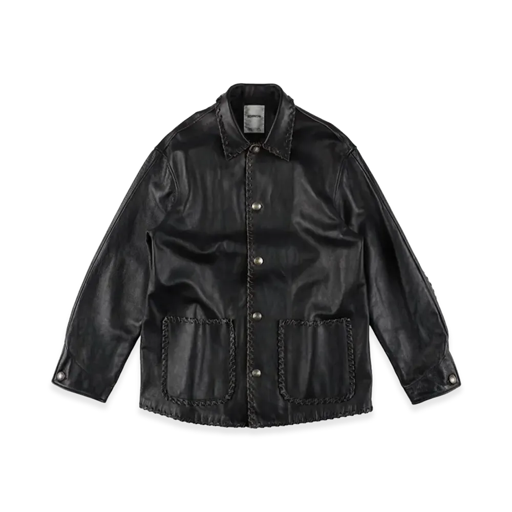BOW WOW Braided Leather Coverall "Black"