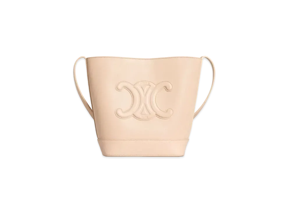 CELINE Small Bucket Cuir Triomphe In Smooth Calfskin "Nude"