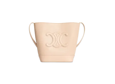 CELINE Small Bucket Cuir Triomphe In Smooth Calfskin "Nude"