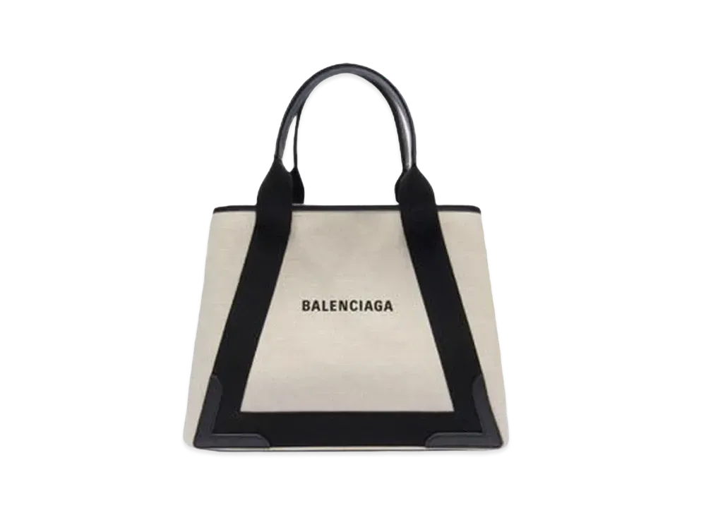 バレンシアガ ウィメンズ ネイビー カバス ニュー M "ブラック/シルバー" 581292AQ38N1081