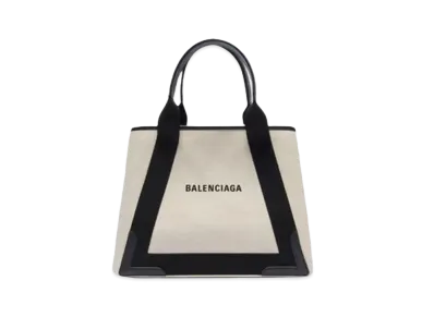 BALENCIAGA Women's Navy Cabas New M "Black/Silver"