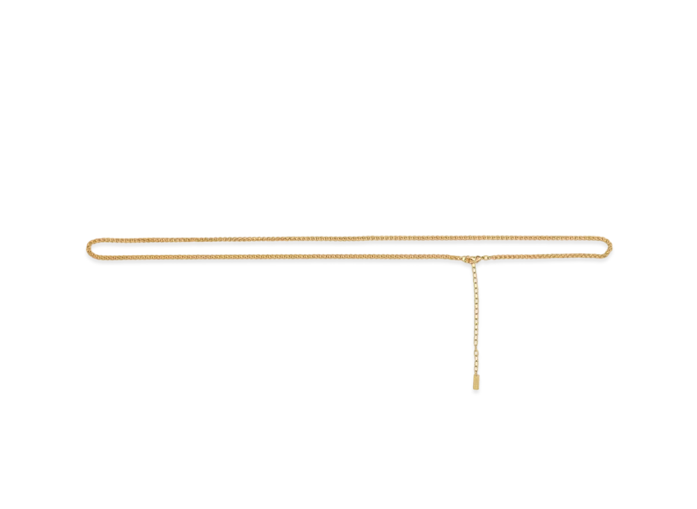 Saint Laurent Epi De Ble Chain Belt In Metal "Gold"