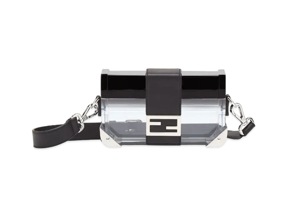 FENDI Baguette Trunk Small & Clear Plexiglass Bag "Black"