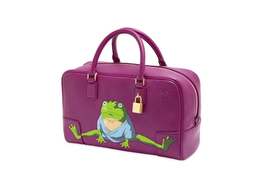 LOEWE x Spirited Away Aogaeru Amazona 28 Bag In Nappa Calfskin "Bouganville"