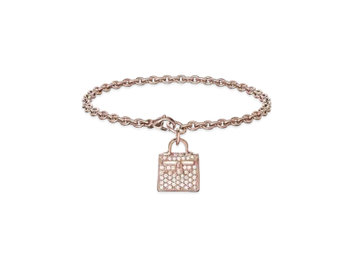 Hermes Kelly Amulette Bracelet PM "Pink Gold/109 Diamonds"