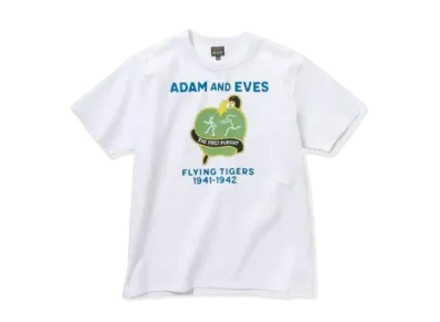 THE REAL McCOY'S MILITARY TEE / ADAM AND EVES "White"