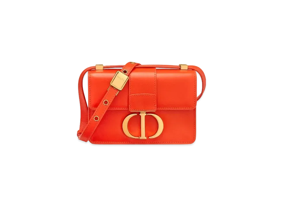 Dior 30 Montaigne Microbag Box Calfskin "Orange"