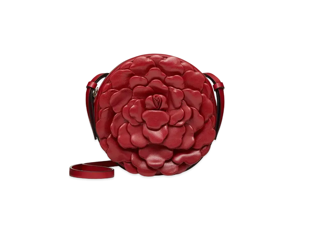 Valentino Valentino Garavani 03 Rose Edition Atelier Round Crossbody Bag "Rosso Valentino"