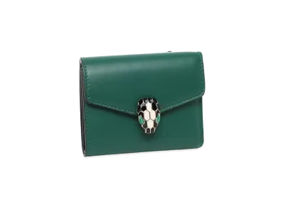 BVLGARI Serpenti Forever Trifold Wallet "Green"