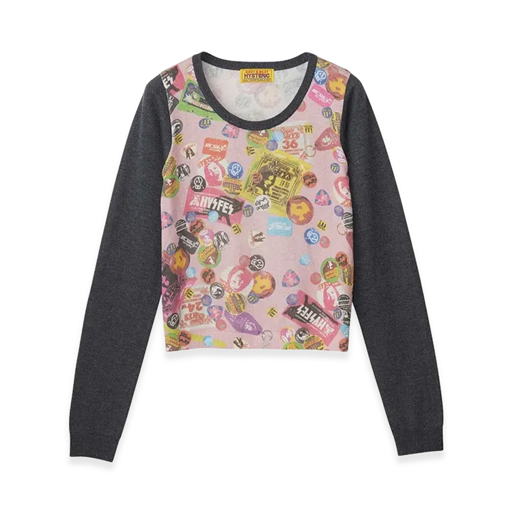 HYSTERIC GLAMOUR Women's Guitar Days Pullover "Black"
