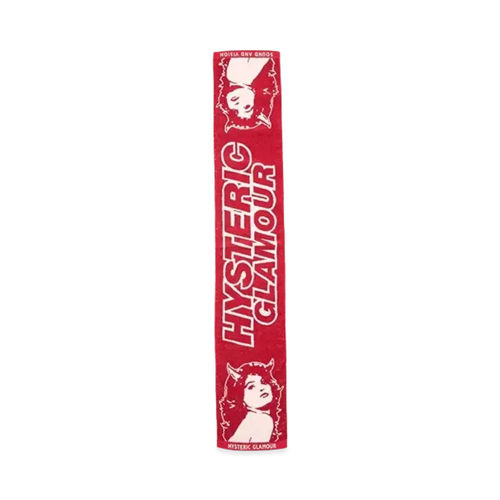 HYSTERIC GLAMOUR 2Tone Devil Woman Sports Towel "Red"