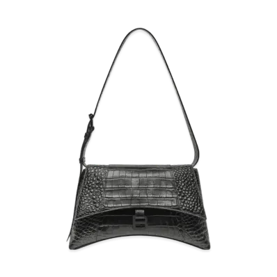 BALENCIAGA Downtown Medium Shoulder Bag "Black"