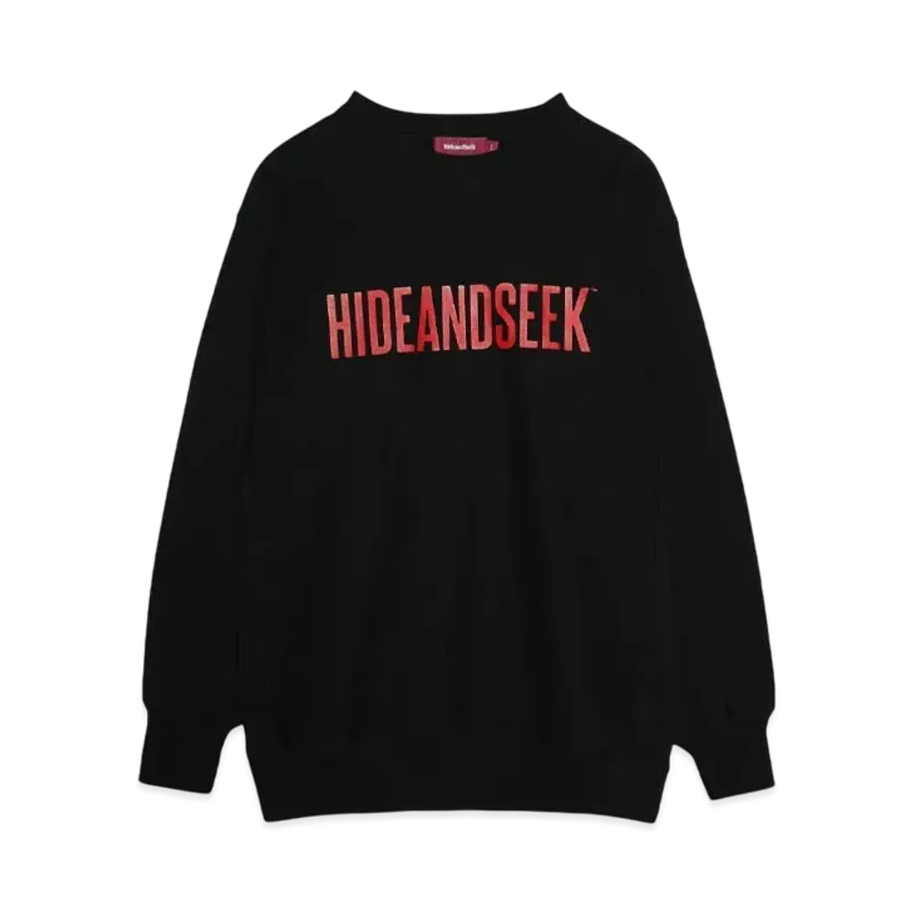 Hide and Seek The H&S Sweat Shirt(24aw) "BLACK/RED"