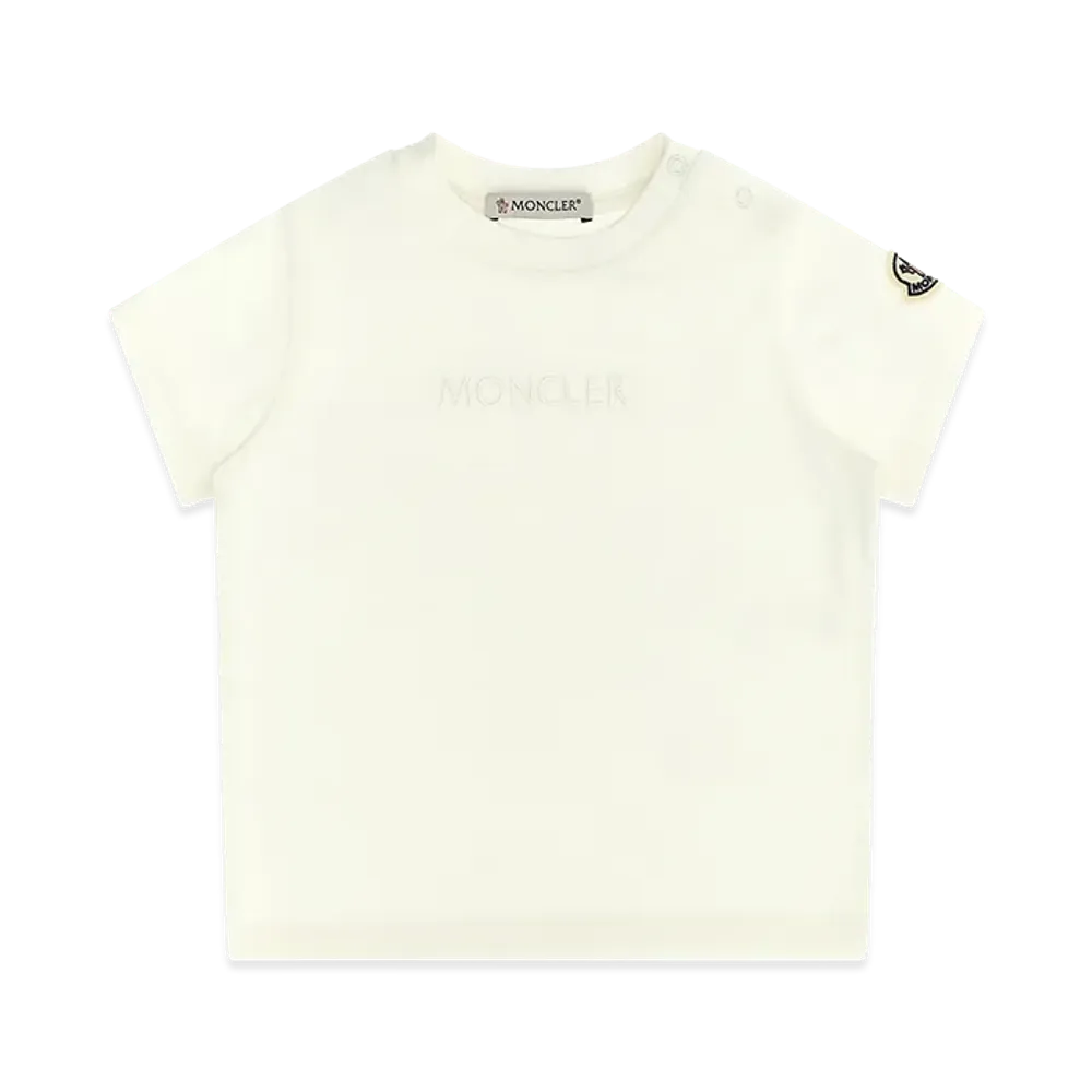 MONCLER Kids Logo Embroidery T-Shirt "White"