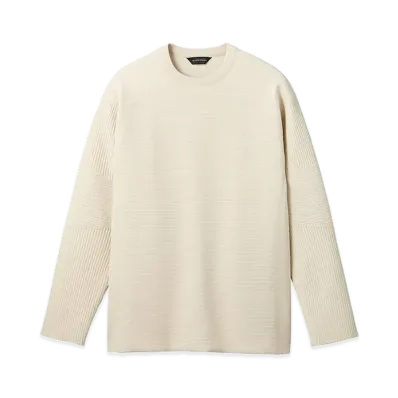 DESCENTE ALLTERRAIN Fusion Knit Crew Neck "Gray Beige"