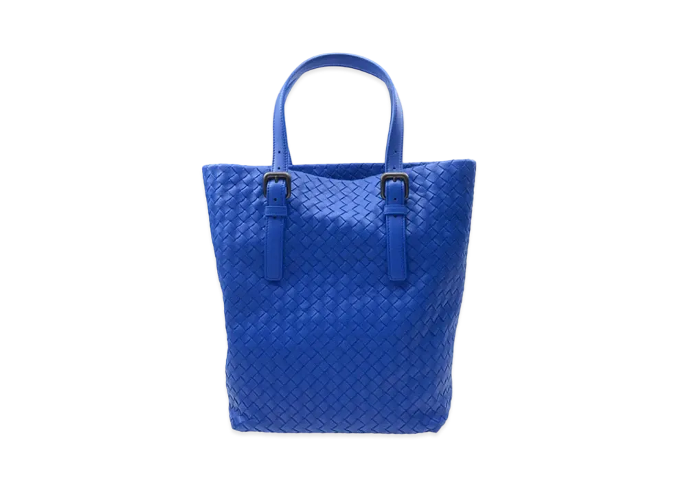 Bottega Veneta Lambskin Hand Bag "Blue"