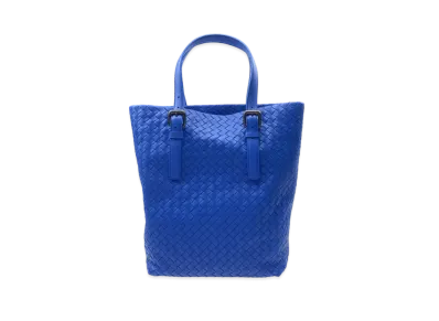 Bottega Veneta Lambskin Hand Bag "Blue"