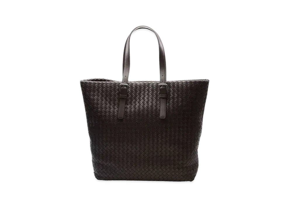 Bottega Veneta Lambskin Hand Bag "Dark Brown"