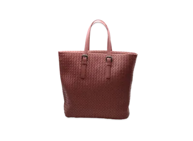 Bottega Veneta Lambskin Hand Bag "Red"