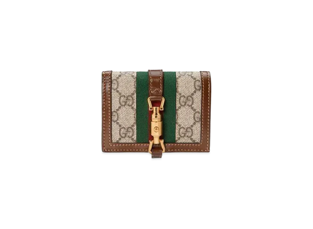 GUCCI Jackie 1961 Card Case Wallet "Beige"