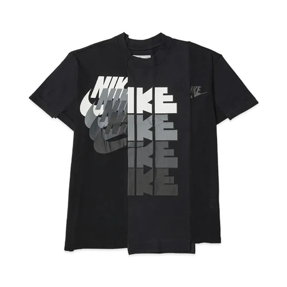 Nike x sacai Women's 19AW Hybrid T-shirt "Black"