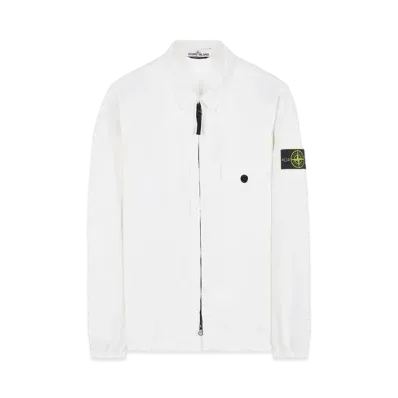 Stone Island 10704 TEXTURED BRUSHED RECYCLED COTTON "White"