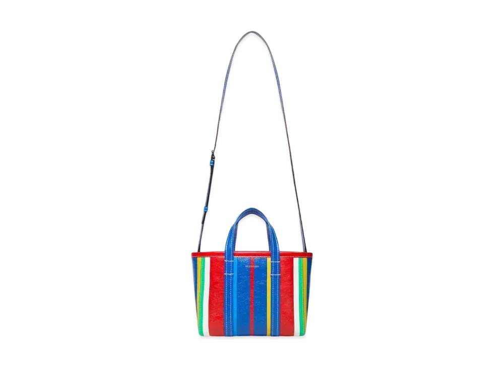 BALENCIAGA Women's Barbes Small East-West Shopper Bag "Blue"