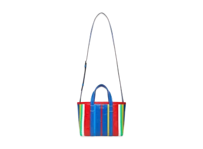 BALENCIAGA Women's Barbes Small East-West Shopper Bag "Blue"