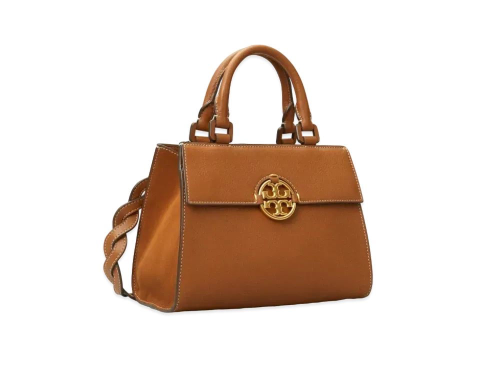 Tory Burch Miller Top-Handle Satchel "Light Umber"