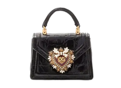 Dolce&Gabbana Devotion Bag Micro Coupler Side Leather Panel "Black"
