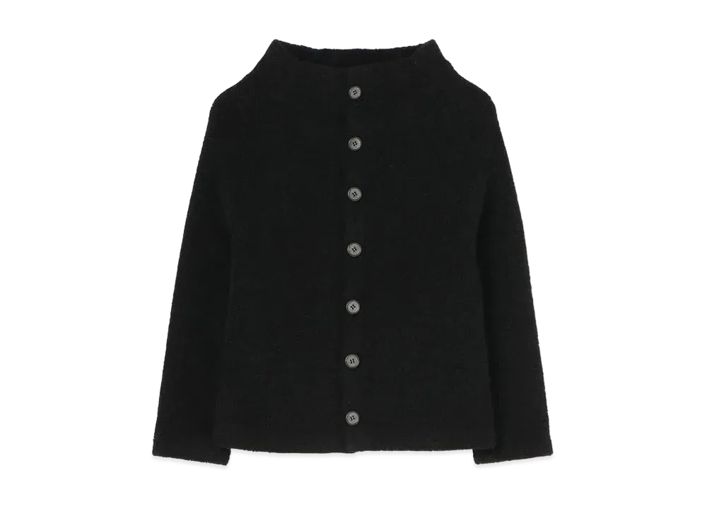 Yohji Yamamoto Y's WOOL POLYESTER PILE SHORT CARDIGAN "Black"