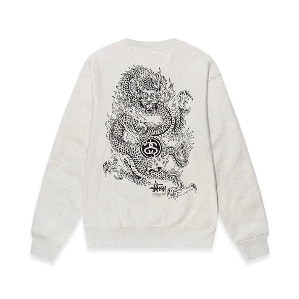 Stussy Dragon Crew "Ash Heather"