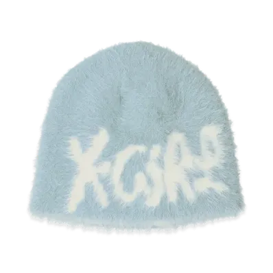 X-Girl Women's Signature Logo Shaggy Beanie "Light Blue"