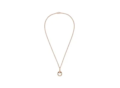 GUCCI Horsebit Necklace with Pendant "Gold"