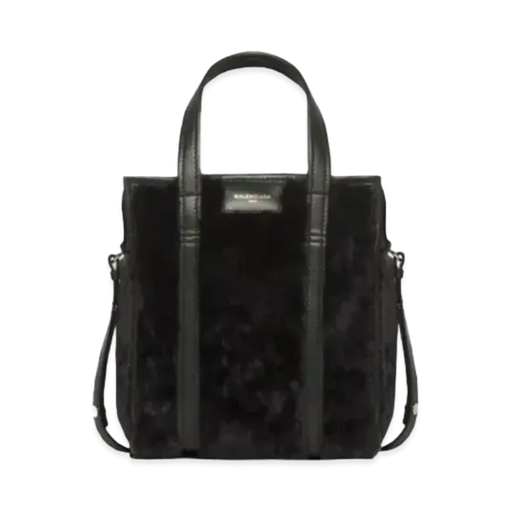 BALENCIAGA Bazaar Shearing Extra Small Shopping Bag "Black"