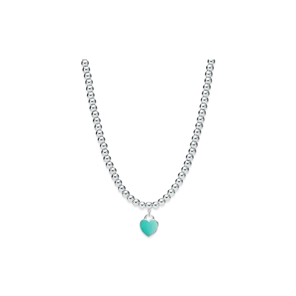 Tiffany & Co. Return to Tiffany Bead Necklace "Sterling Silver/Tiffany Blue"