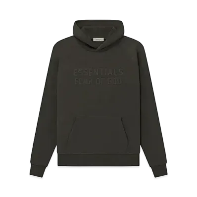 FEAR OF GOD ESSENTIALS Hoodie (Silicon Logo) "Off Black"