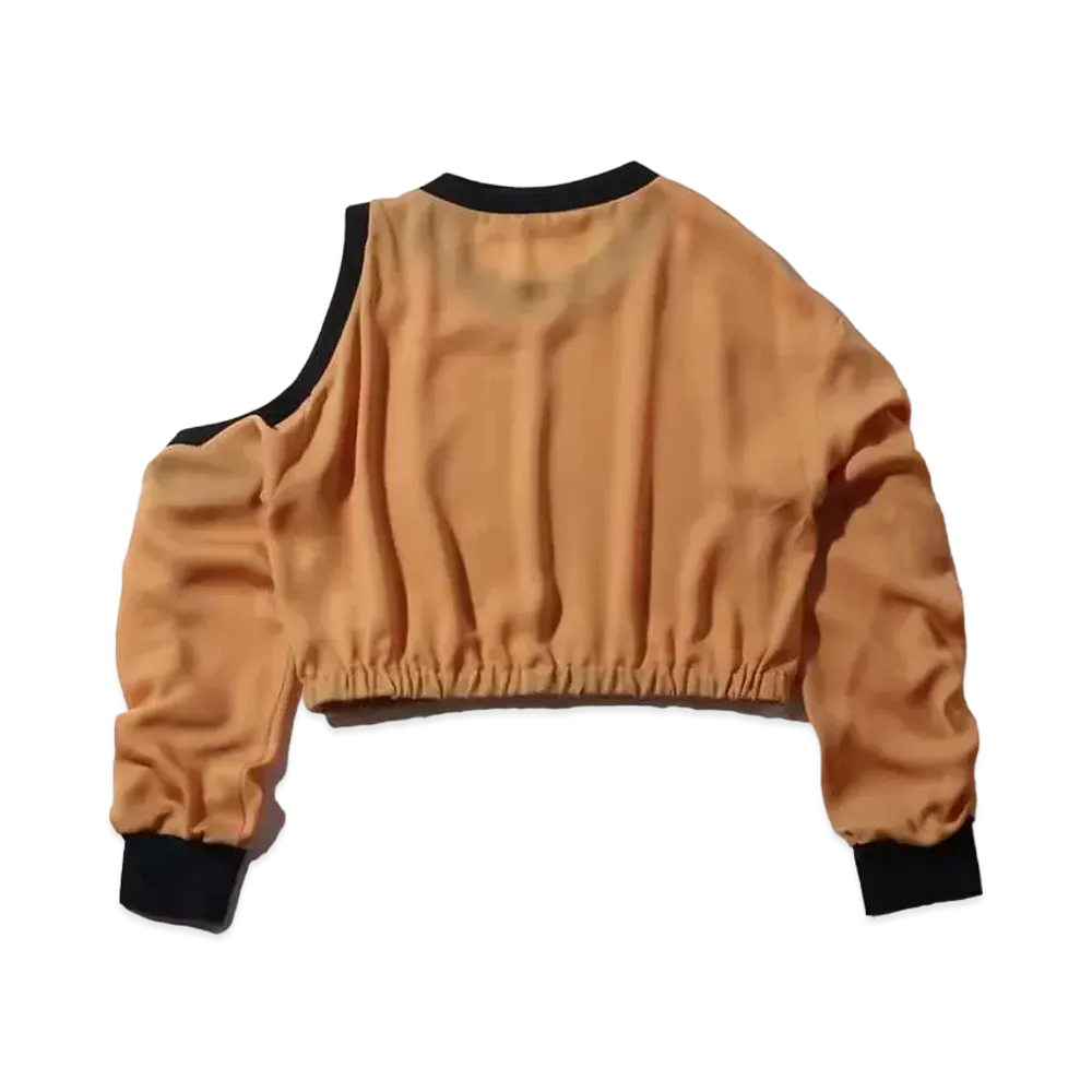 atmos pink Asymmetric Shoulder Short Tops "Orange"