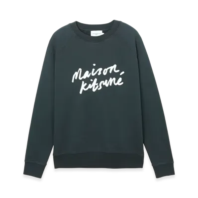 Maison Kitsune Handwriting Clean Sweatshirt "Anthracite"