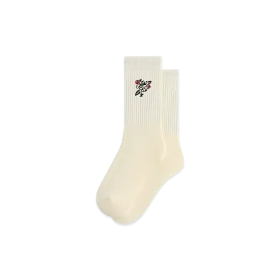 Kith Embroidered Rose Crew Socks "Silk"